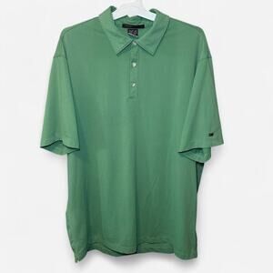 Nike Men Tiger Woods Collection XL Golf Polo Shirt Short Sleeve Dri-Fit Green